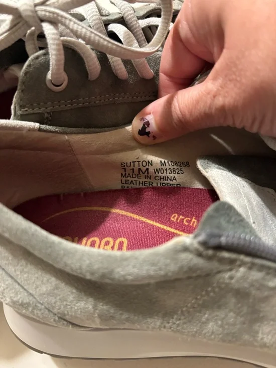 Munro Sutton Suede Lace-Up Sneakers Gray Size 11 Medium Width Side Zipper Office - Picture 10 of 10